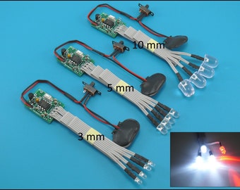 Train Lighting LED Kit Flashing Ditch Lights Rear End Model Light Headlight Set HK9922