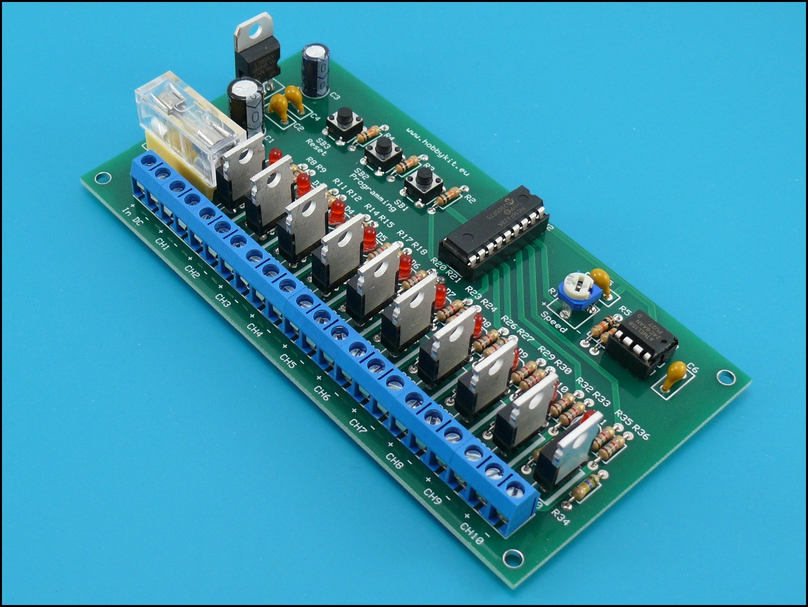 1 to10 Channel Light Show LED Programmable Controller Chaser PIC microcontroller 