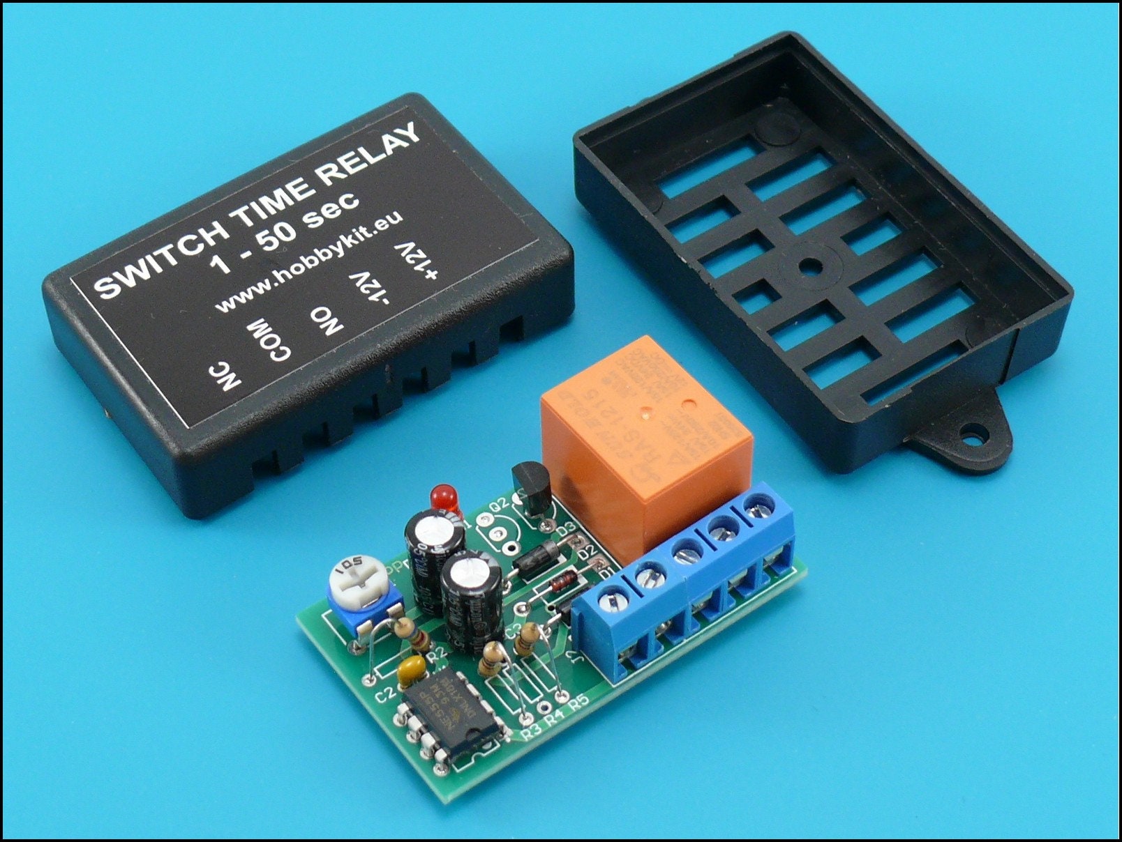 12V Time Delay off Timer Relay Adjustable 1-50 Seconds Time Switch ...