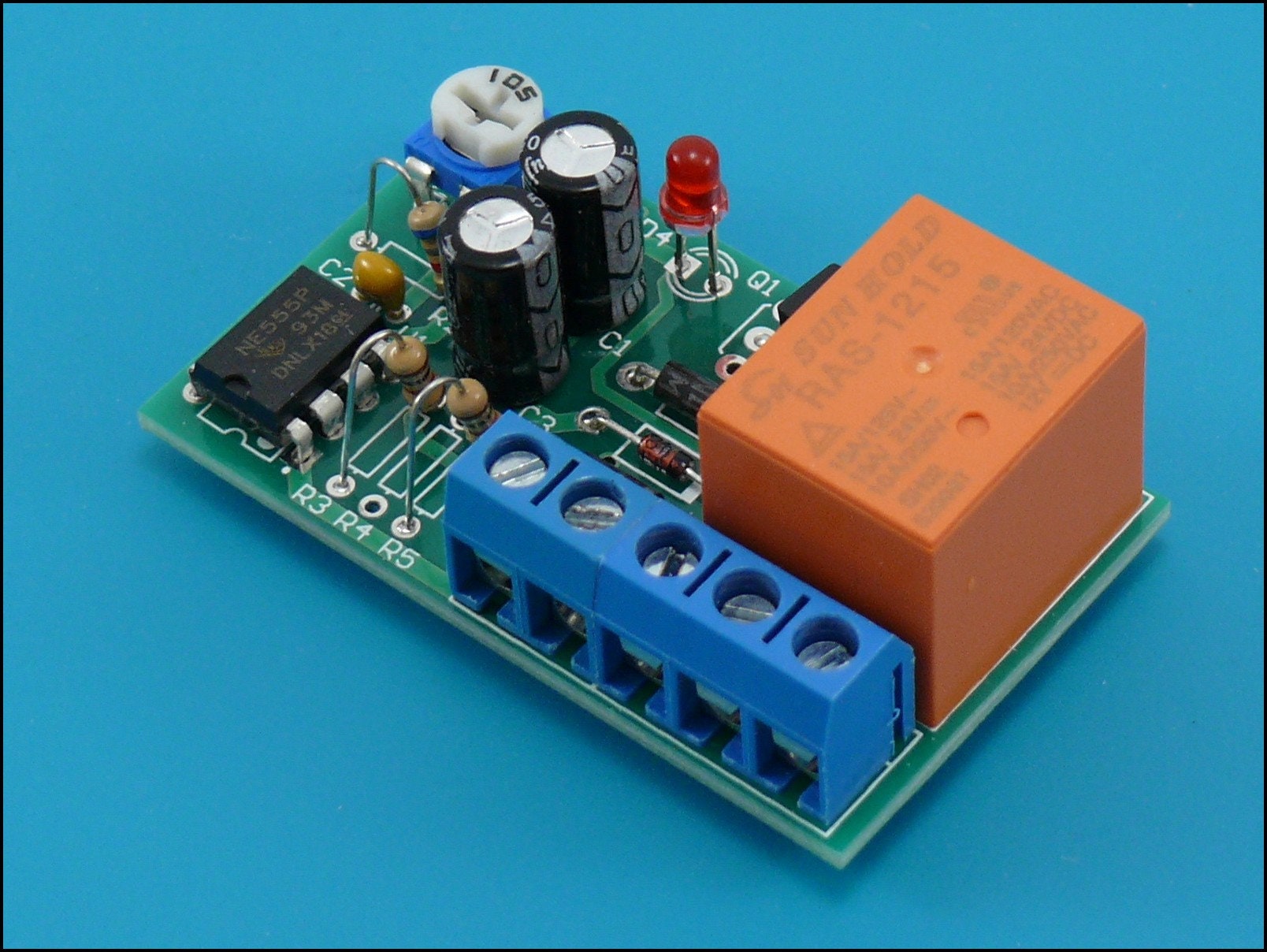 12V Time Delay off Timer Relay Adjustable 1-50 Seconds Time Switch ...