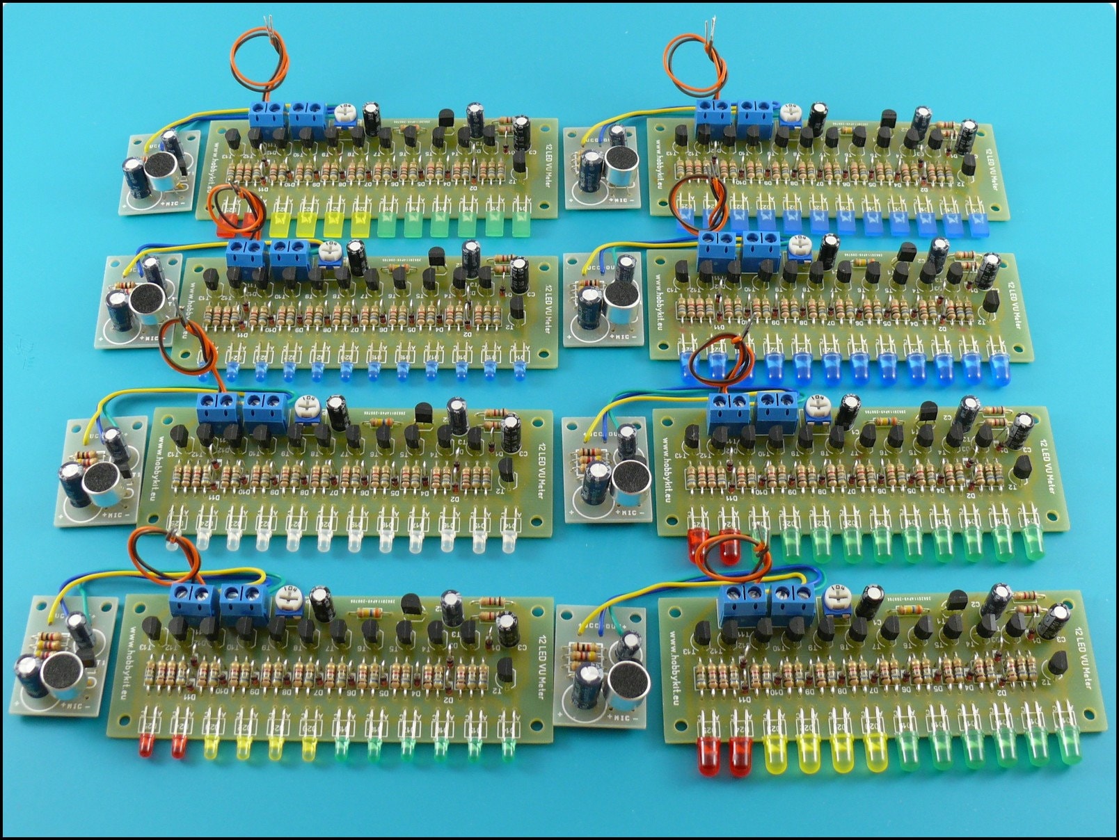 LED VU-Meter Schallmesser Füllstandsanzeige Mikrofonvorverstärker HK1523 -  .de