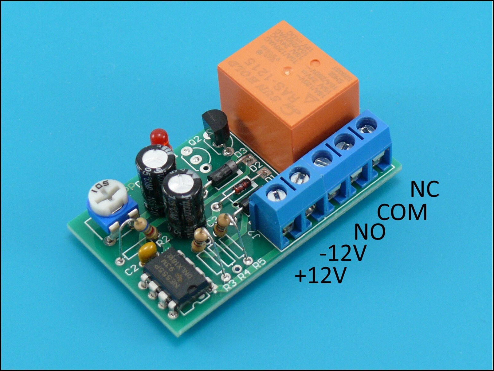12V Time Delay off Timer Relay Adjustable 1-50 Seconds Time Switch ...
