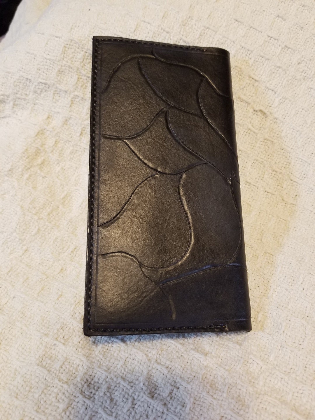 Men's Leather Long Wallet Flag Stone Design 10 Pockets - Etsy
