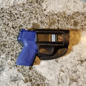 M&P Shield leather IWB holster, handmade in the USA