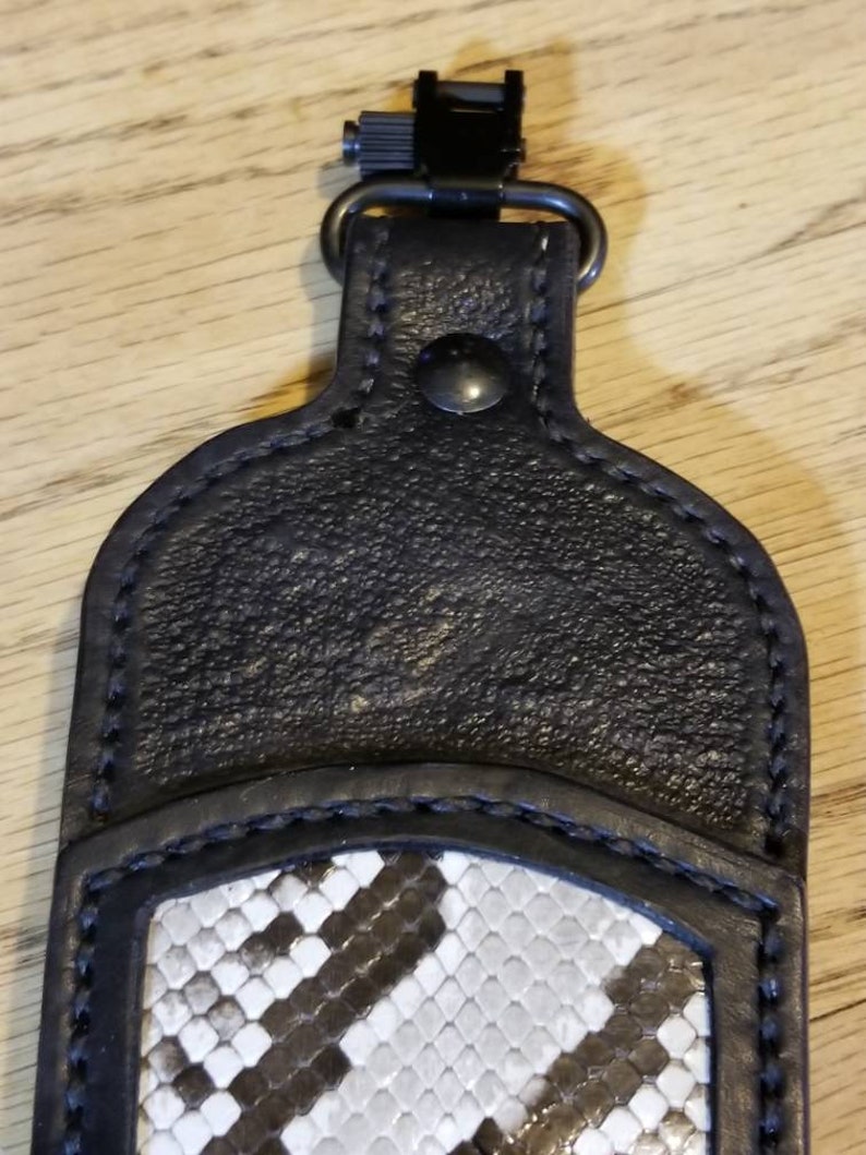 Python Snake Skin and Leather Rifle Sling hand made in the USA Etsy