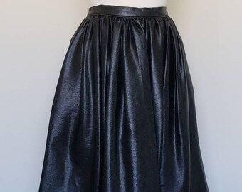 Starry Night - 28" Vintage Inspired Pleated Skirt With Pockets By Linda Lee Clothing