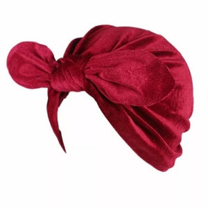 Velvet Turban With Tie