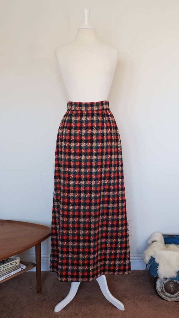 Vintage Pendleton Long Wool Skirt