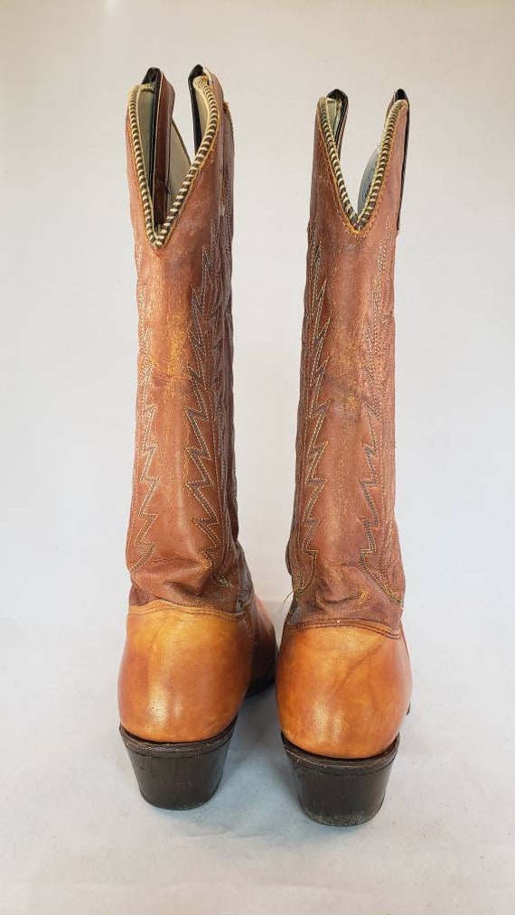 Womens Brown Leather Western Boots - image 3