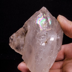 Himalaya Clear Rainbow Crystal Quartz Point/Glass Skin Laser Crystal Tower/Clear Crystal Cluster/Castle Quartz/Meditation Stone/Chakra#4834