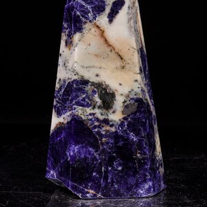 Natural Polished Blue Sodalite Tower/Sodalite Specimen/Sodalite Crystal Tower Obelisk Point/Crystal Grid/Energy Balancing/Reiki/Chakra