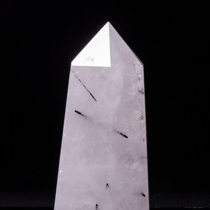 LARGE Black Tourmaline Quartz Crystal Tower/Black Rutilated Point/Healing Crystal/Black Tourmaline/Gift for her/Reiki/Chakra/#5084