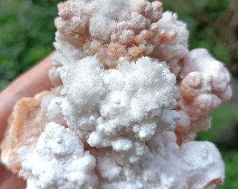 Prachtige natuurlijke stalactieten, calciet, kristallijn gesteente, decoratieve stalactieten in de vorm van een koraal 239 g, stalactietspecimen, cadeau voor vader