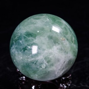 2.48&quot;LARGE Rainbow Green Fluorite Quartz Sphere/Fluorite Crystal Ball/Fluorite Crystal Sphere/Healing Ball/Meditation/Decor/Gift for Her