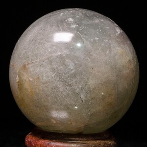 Silver Rutilated Quartz Ball/Silver Rutilated Quartz Ball/Lodalite Quartz/Crystal Specimen/Necklace/Jewelry/Decor/Healing Ball/Gift