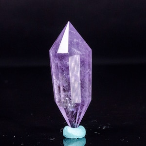 AAAAAA 12/24seitige Doppelender Klar Amethyst Kristall Quarz Spitze/Vogelspitze/Heilstab/Reiki/Chakra/Meditation Lila Kristalle