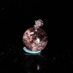 Natural Clear Phantom Quartz Sphere/Garden Crystal Ball/Scenic Quartz/Multi-inclusions Crystal Ball/Decor/Phantom Crystal Pendant/Necklace