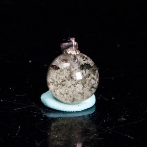Natural Clear Phantom Quartz Sphere/Garden Crystal Ball/Scenic Quartz/Multi-inclusions Crystal Ball/Decor/Phantom Crystal Pendant/Necklace