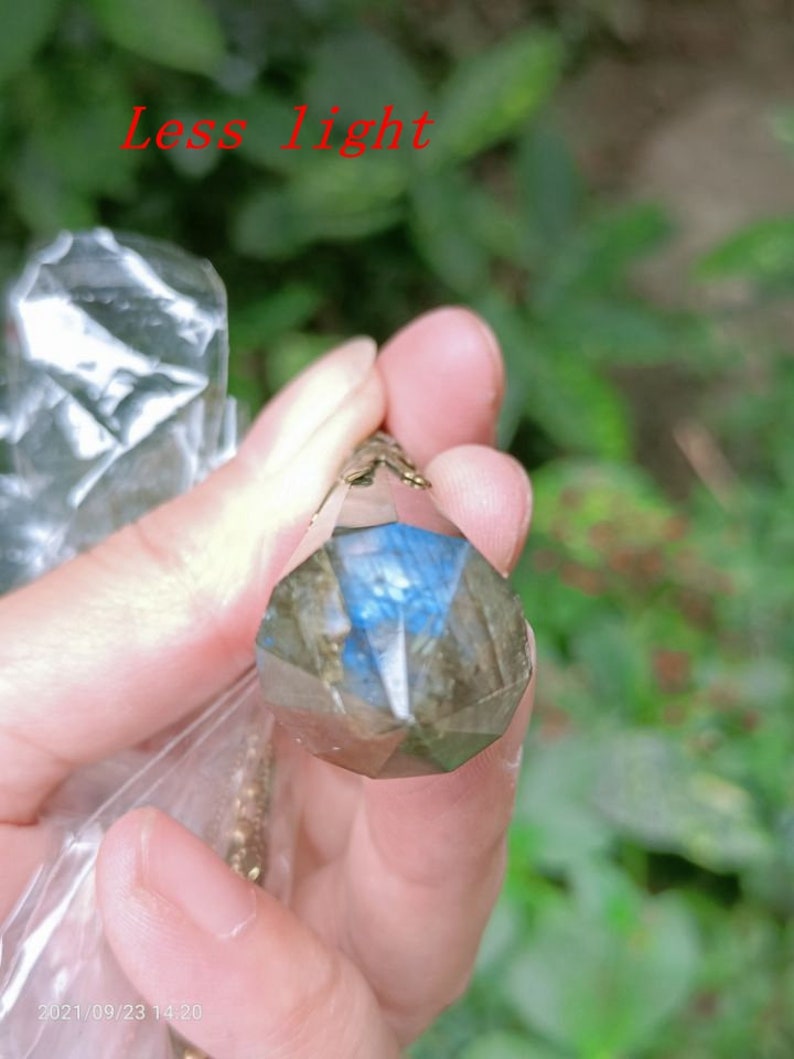 AAAAA Labradorite Quartz Pendulum/Dowsing Tool for Chakra/Reiki/Balancing/Meditation/Crystal Pendulum/Divination Tool/Pray to God/read photo image 9