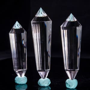 AAAA 24/12 seitige Doppelender Himalaya Klarer Kristall Quarz Spitze/Vogelspitze/Healing Stick/Reiki/Chakra/+100g free Quarz Chips