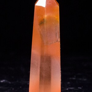 Natural Clear Quartz Tower with Red Angel Feathers Included/Red Amphibole In Quartz/Healing Quartz/Gift for Mom/Healing Crystal Tower/
