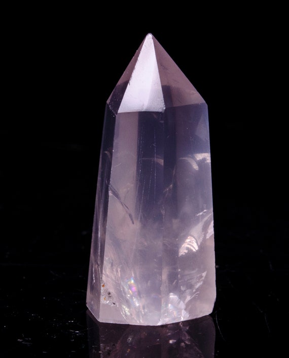 Natural Clear Rose Quartz Point rose Quartz Tower pink Stone pink