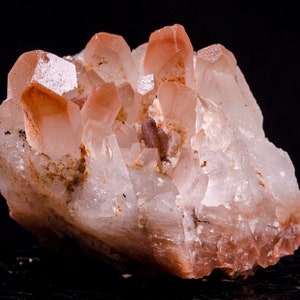 Himalaya Clear Tangerine Crystal Cluster/Fire Quartz Crystal Point Cluster/Red Crystal Cluster/Family Crystal Cluster/Gift for Her/Reiki