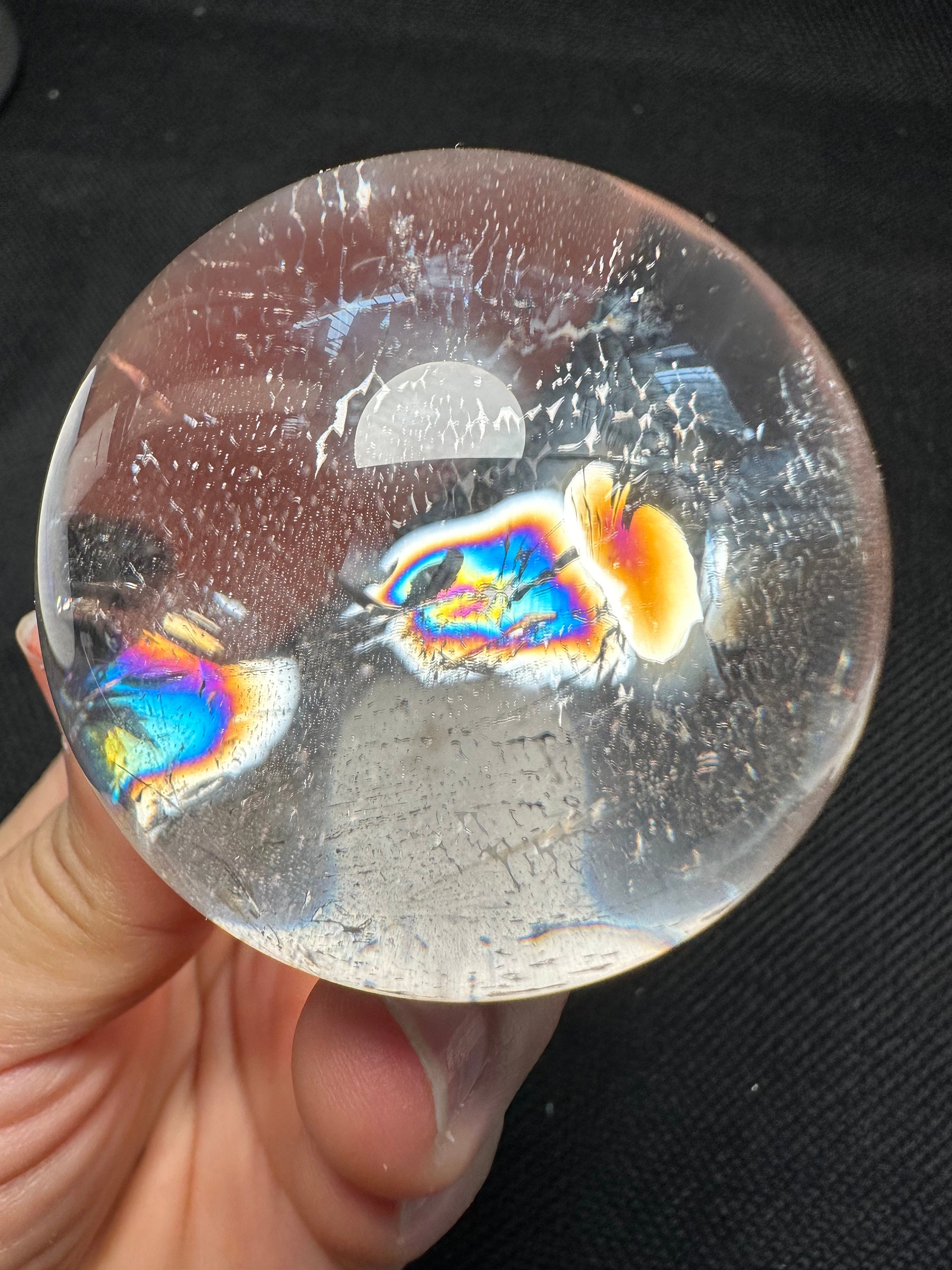55mm Super Himalayan Rainbow Crystal Ball/Energy Transparency Rainbow Meditation Quartz Sphere/Christmas Divination Crystal/Black Friday