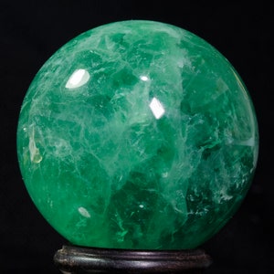 2.7&quot;Natural Rainbow Green Fluorite Quartz Sphere/Fluorite Crystal Ball/Fluorite Crystal Sphere/Healing Ball/Meditation/Decor/Gift for Her