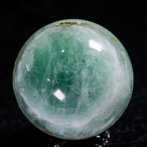 3.4&quot;LARGE Rainbow Green Fluorite Quartz Sphere/Fluorite Crystal Ball/Fluorite Crystal Sphere/Healing Ball/Meditation/Decor/Gift for Her