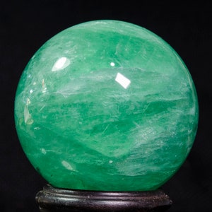 2.4&quot;Natural Rainbow Green Fluorite Quartz Sphere/Fluorite Crystal Ball/Fluorite Crystal Sphere/Healing Ball/Meditation/Decor/Gift for Her