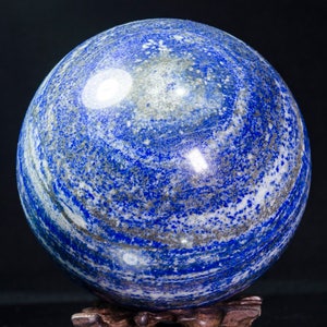 4.4&quot;Best Lapis Lazuli Sphere/Lapis Lazuli Crystal Ball/Healing Crystal Sphere/Wiccan/Pagan/Home Decor/Lapis Crystal Sphere/Gift for her#4230