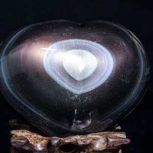 Best Large Black Obsidian Heart Shaped Stone/Obsidian Heart/Valentines ideas for her/valentines day decor/kids valentines ideas-430g#3334