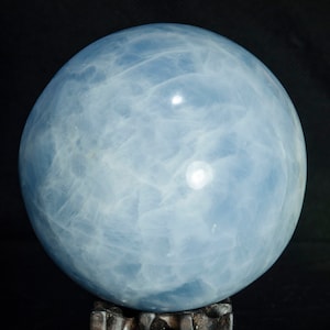 3.8&quot;LARGE CELESTITE Sphere,Celestite Ball,Blue Celestite Crystal Ball,Natural Blue Celestite Sphere,Decor,Altar Tool,Throat Chakra Stones