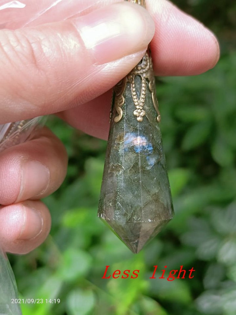 AAAAA Labradorite Quartz Pendulum/Dowsing Tool for Chakra/Reiki/Balancing/Meditation/Crystal Pendulum/Divination Tool/Pray to God/read photo image 10