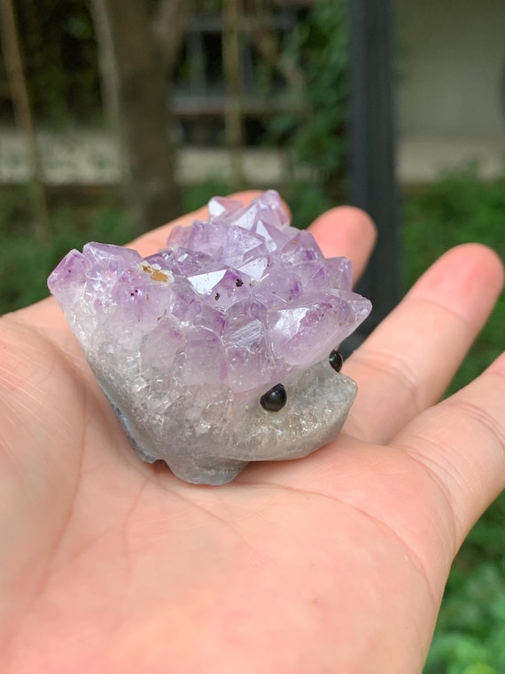 Amethyst Hedgehog/Amethyst Gift For Child/Natural Amethyst/Amethyst Cluster/Christmas Gifts/Thanksgiving Day/Children's Day/Crystal carvings