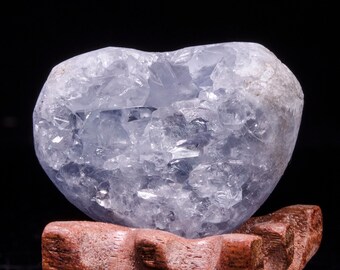 Blue Celestite Heart Geode/ Blue Geode Cluster/Celestite Heart/Blue Celestite Heart/Throat Chakra/Blue Celestite Crystal Cluster/Decor/