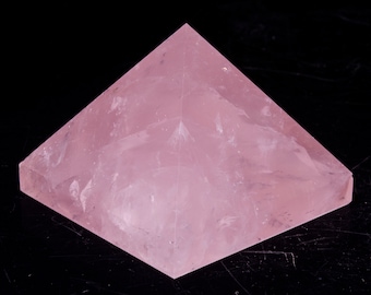 LARGE Clear Rainbow Rose Quartz Pyramid/Pink Pyramid/Rose Crystal Pyramid/Healing Crystal/Meditation/Reiki/Chakra/Gift for her/