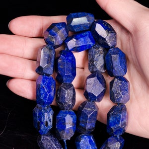 Full Strand Natural Lapis Lazuli Crystal Necklace/Lapis Lazuli Crystal Quartz Beads/Gift for Her/Gift for Mom/Girlfriend Gift/Special Gift image 2