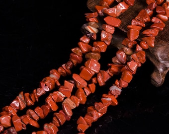 Full Strand Natural Red Jasper Crystal Quartz Necklace/Red Jasper Crystal Quartz Bead/Gift for Her/Girlfriend Gift/Red Jasper beads