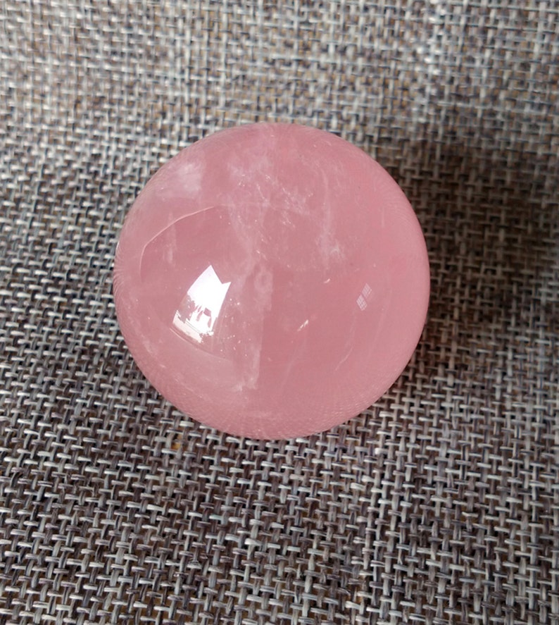 High Quality Rose Quartz Crystal Sphere/hand Carved Rose Etsy