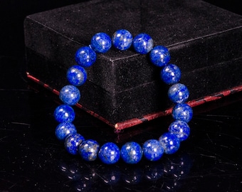 Lapis Lazuli Crystal Quartz Bracelet/Lapis Lazuli Crystal Beads/Healing Crystal/Lapis Lazuli  Crystal ball/Mineral Specimen/Valentines gift