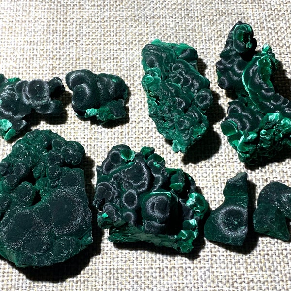 YOU PICK! 8pcs Natural Malachite Rough/Bubble malachite/Shiny lustrous malachite/Velvet malachite/Collectible malachite/Malachite jewelry