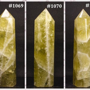 EXTRA LARGE Natural lemon citrine tower/point/collection/home decor/healing/meditation/worry stone/crystal obelisk/polished/super chakra