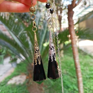 AAAAA Black Obsidian Quartz Pendulum/Dowsing Tool for Chakra/Reiki/Balancing/Meditation/Crystal Pendulum/Divination Tool/Gift for Mom/