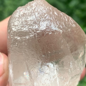 Natural Record-Keeper Quartz/Raw Himalayan Clear Crystal/Silver Rutilated Crystal/White Tourmaline/165g/72mm