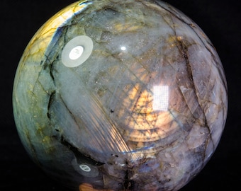 4.2“EXTRA LARGE Labradorite Sphere/Labradorite Crystal Ball/Labradorite ball/Chakra/Magic Spell/Home Decor/Gift for Mom/Reiki/Chakra/Decor