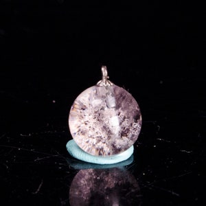 Natural Clear Phantom Quartz Sphere/Garden Crystal Ball/Scenic Quartz/Multi-inclusions Crystal Ball/Decor/Phantom Crystal Pendant/Necklace