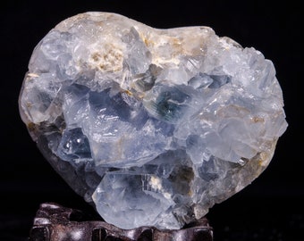 LARGE Blue Celestite Heart Geode/Cluster Blue Geode/Celestite Heart/Blue Celestite Heart/Throat Chakra/Blue Celestite Crystal Cluster/Decor/