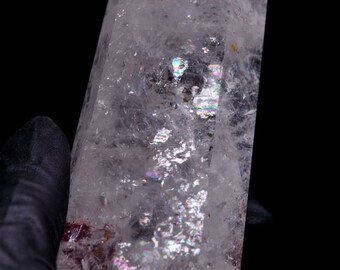Himalaya Natural Rainbow Clear Crystal Quartz Point/Clear Crystal Tower/Healing Crystal/Obelisk/Mineral Specimen/Reiki/Chakra/Decor